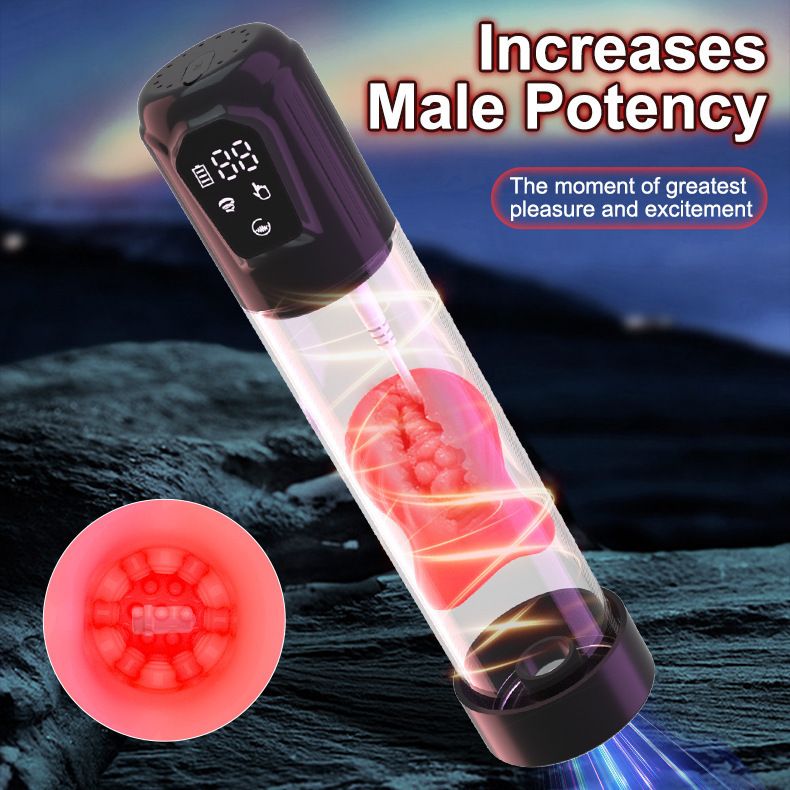 Negative Pressure Penis Pump Trainer Vibration Sucking Electric Mouth Aircraft Cup Male Masturbator Device_voghion.com