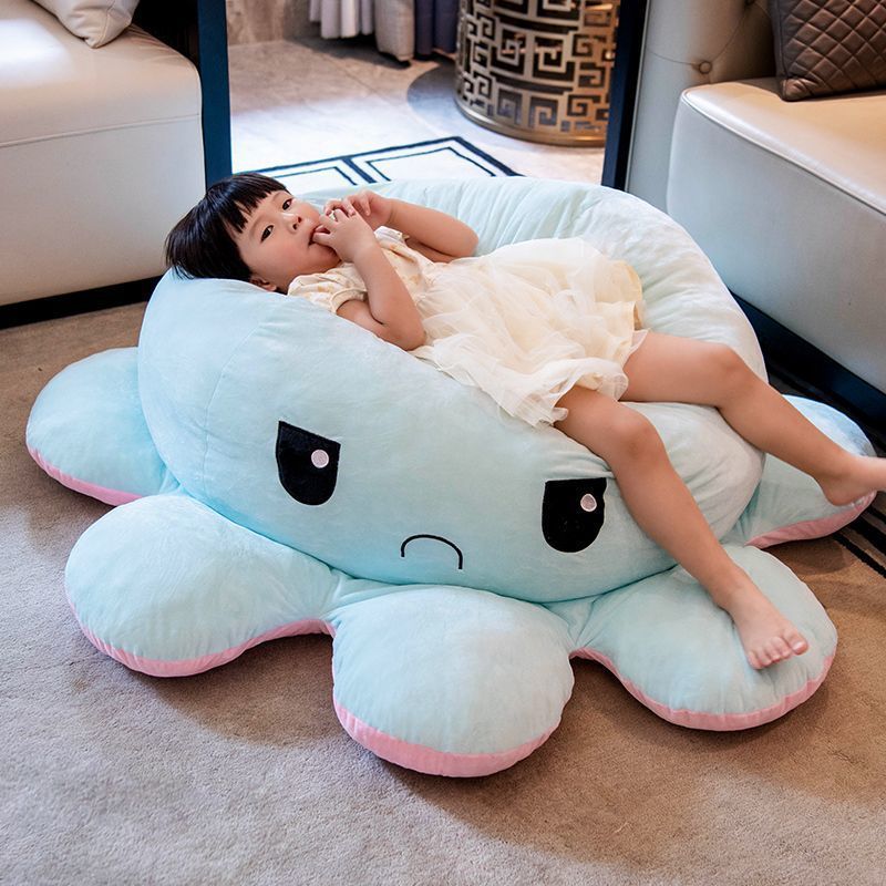 Face-Changing Plush Pillow Toy Reversible Fabric Doll Giant Double-Sided Octopus_voghion.com