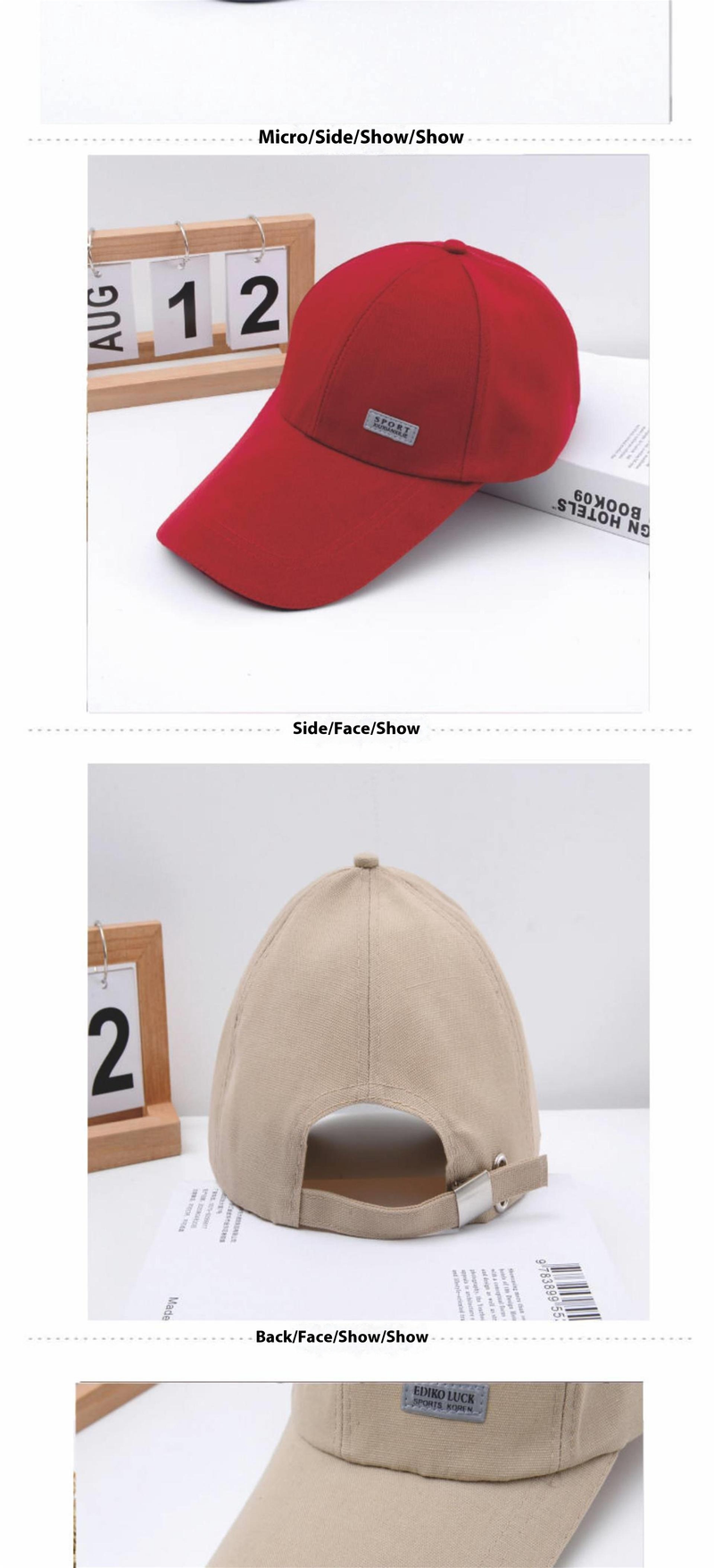 New Korean version men's extended brim canvas baseball spring and summer duck tongue versatile casual protection,_voghion.com