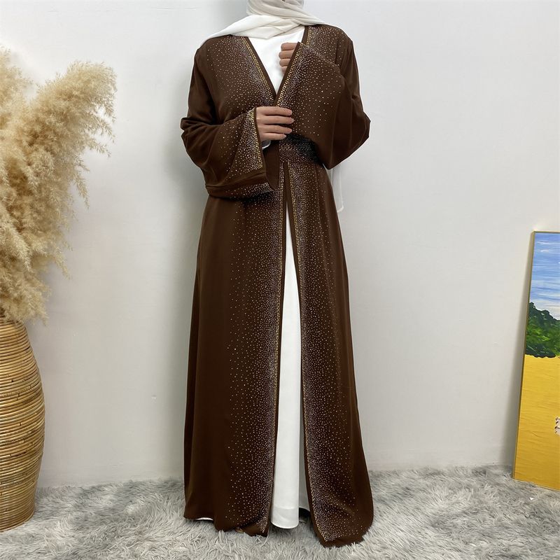 Damkläder varm diamant spets cardigan med fickor klänning_voghion.com