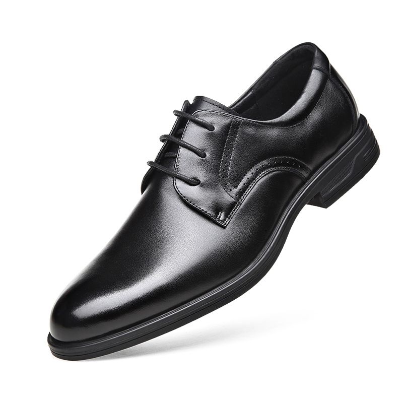 New First Layer Cowhide Genuine Leather Business Formal Comfortable Sole Soft Surface Fashion Versatile Trendy Men's_voghion.com