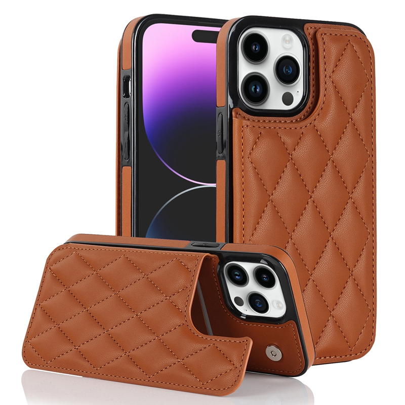 Wallet Double Button Small Fragrant Wind Card Flip Leather Case For iPhone 15 Pro Max 14 13 Mini 12 11 SE 2020 X XS XR 8_voghion.com