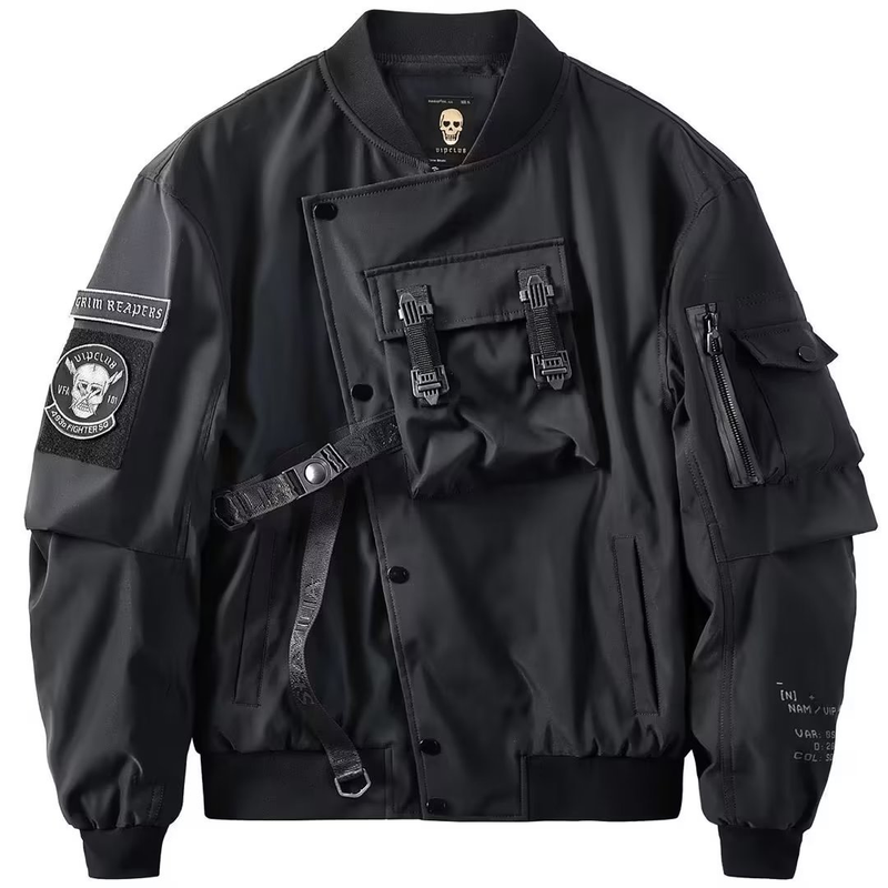 Spring and autumn pilot jacket oversize functional coat men's work attire Korean version of the trend baseball clothing brand_voghion.com