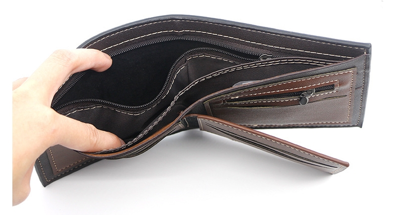Nieuwe heren korte portemonnee mode casual scharnier gestempeld bedrukking heren portemonnee multi-kaart nul portemonnee portemonnee portemonnee portemonnee portemonnee_voghion.com