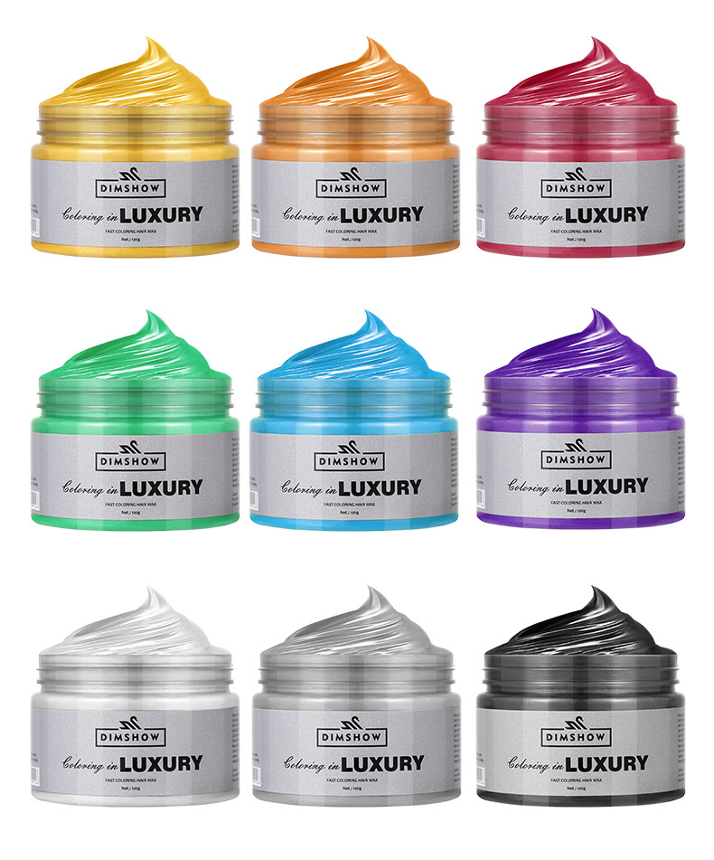 Temporary Hair Color Wax Diy Mud One-time Molding Paste Dye Cream Hair Gel for Hair Coloring Styling_voghion.com