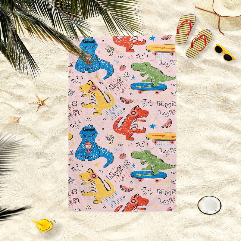 Dinozauru rotaļlietas, mīksti un īpaši absorbējoši viegli vannas dvieļi, piemēroti mugursomām, pārgājieniem, fitnesam, pludmalei, jogai_voghion.com