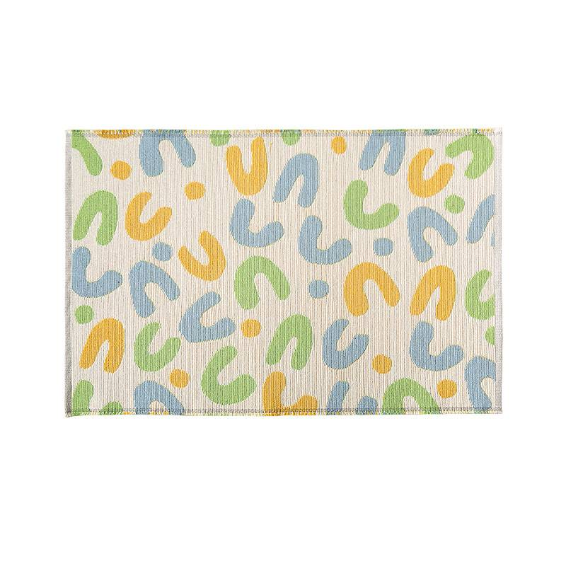 Tapis de sol en coton jacquard à bords bouclés pour chambre à coucher, paillasson de porte d'entrée double face, nouveau tapis de table de chevet de style chinois_voghion.com
