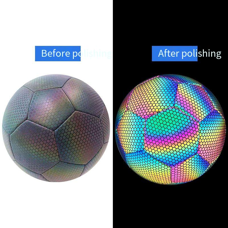 Balón de fútbol fluorescente azul de panal n.° 5 para entrenamiento de competición estudiantil, regalo luminoso que brilla en la oscuridad._voghion.com