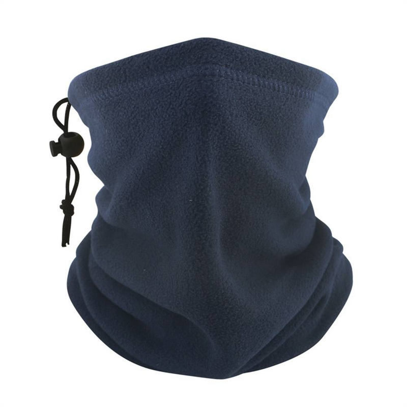 Winter 2025 Sport Life Soft Warmer Gaiter Solid Color Drawstring Design Fleece Neck Gear_voghion.com