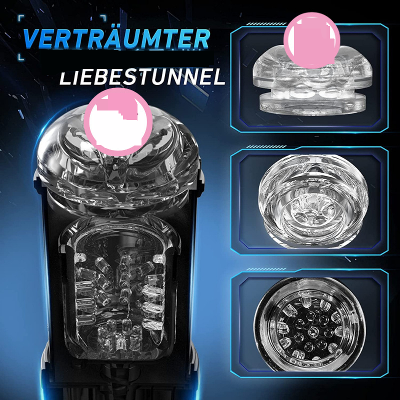 Masturbatore maschile completamente automatico con tazza per aeromobili, vero giocattolo sessuale elettrico rotante telescopico_voghion.com