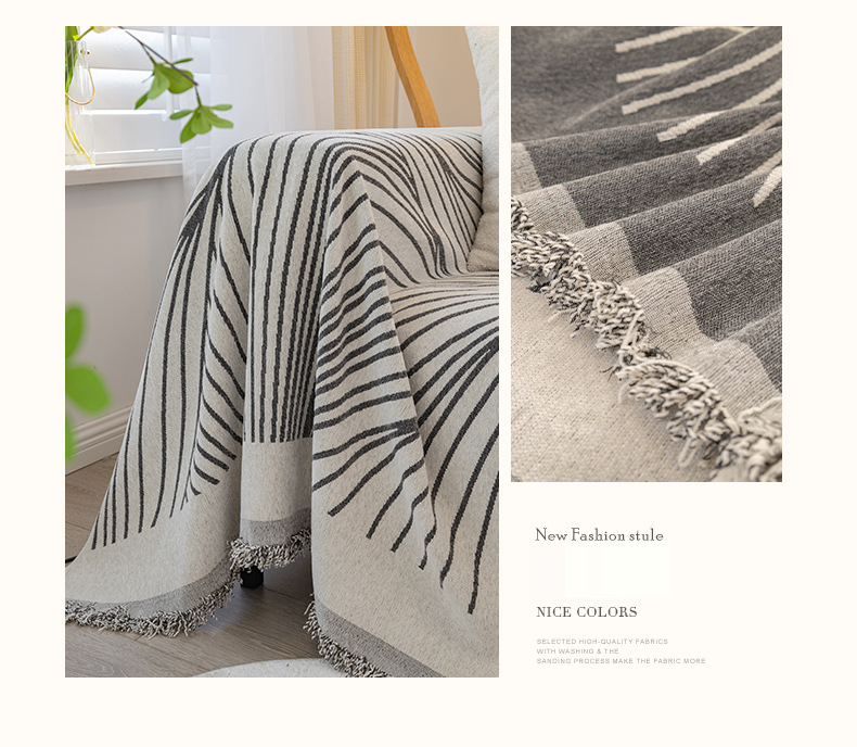 Chenille-Sofabezug mit Streifendesign – weicher, strapazierfähiger und stilvoller Schutz für Sofas, Sofagarnituren und Zweisitzer – modernes minimalistisches Wohndekor_voghion.com