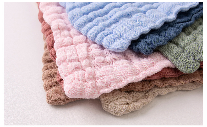 Sechslagiges Gaze-Lätzchen | Babyhandtuch im INS-Stil aus 100 % Baumwolle | Spucktuch für Neugeborene | Quadratisches Babyhandtuch_voghion.com