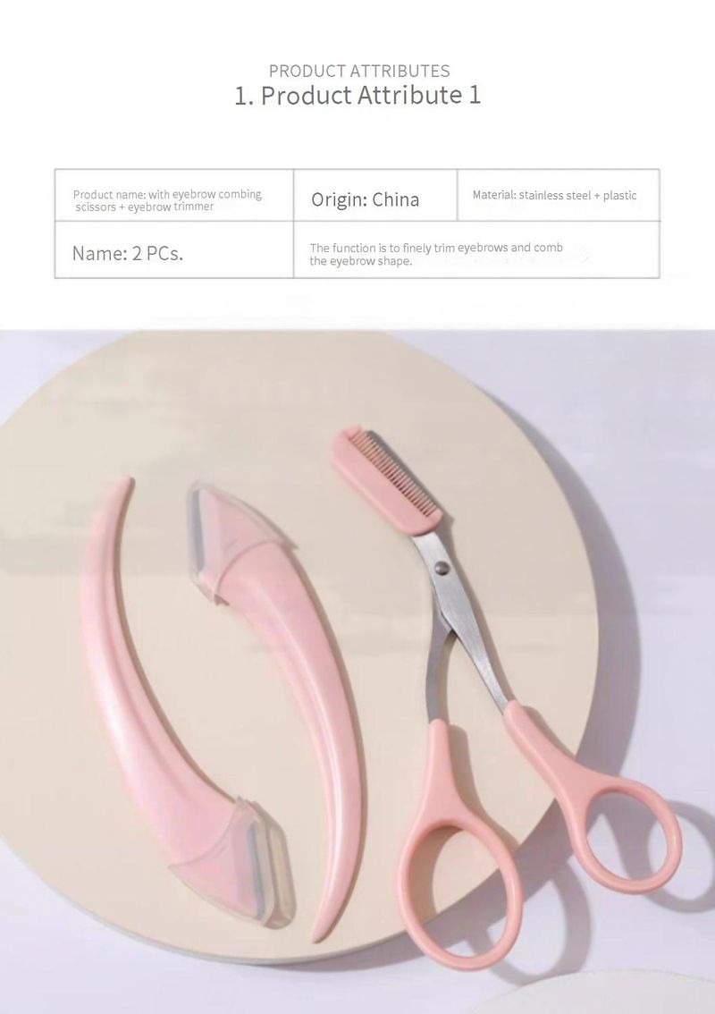 Juego de afeitadora profesional de cejas de acero inoxidable: ultraprecisa y segura para principiantes. Incluye tijeras para cejas y hojas de repuesto._voghion.com