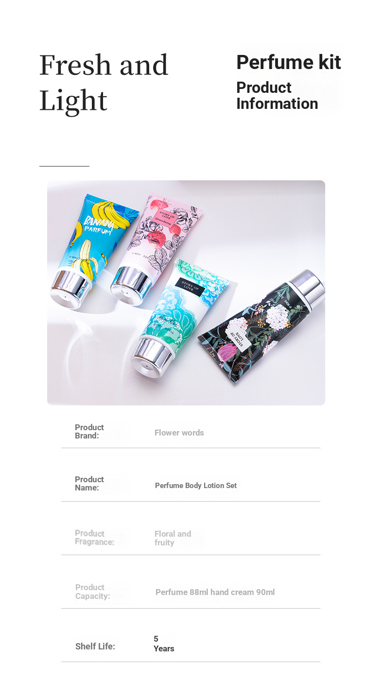 Southeast Asian Perfume Women's Set Body Lotion Two-Piece Set Long-Lasting Fragrance_voghion.com