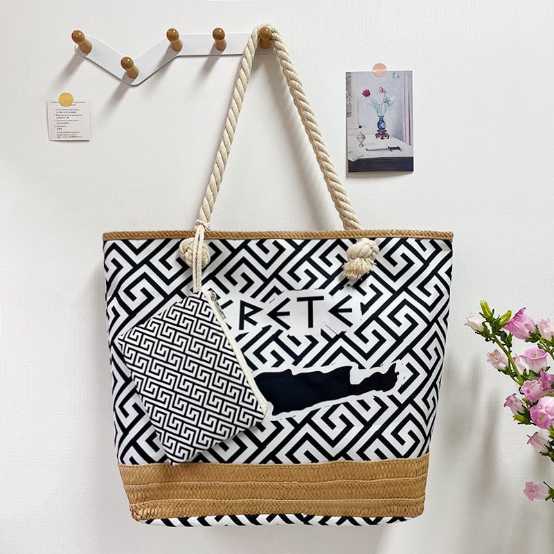 Sac fourre-tout polyvalent et décontracté de grande capacité pour femme, tissé à la main_voghion.com