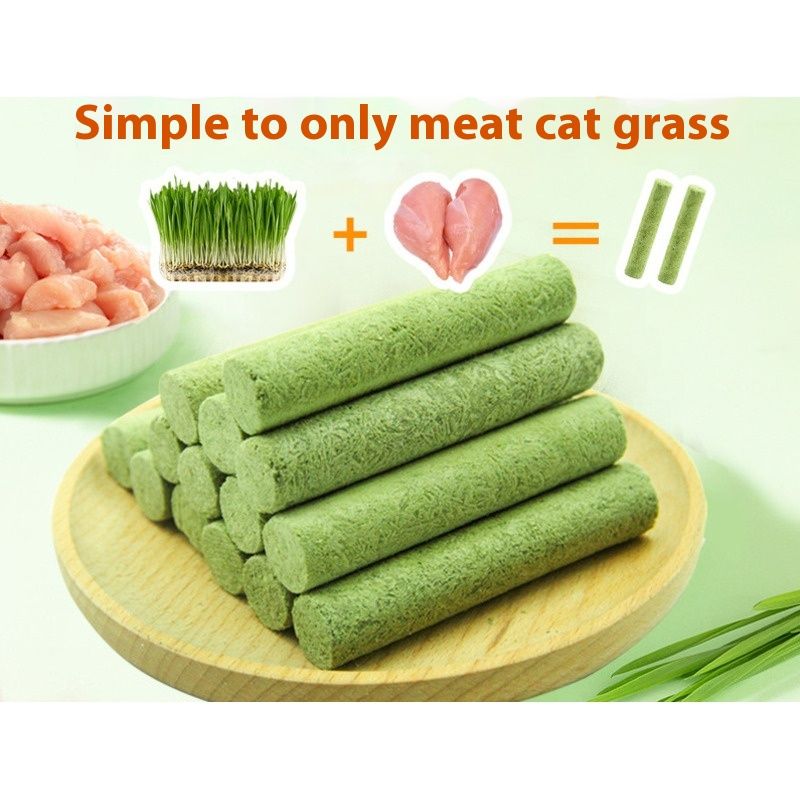 Grass Grinding Rod Freeze Dried Ball Gentle Hair Removal Instant Kitten Adult Cat Teeth Cleaning Pet Snack_voghion.com