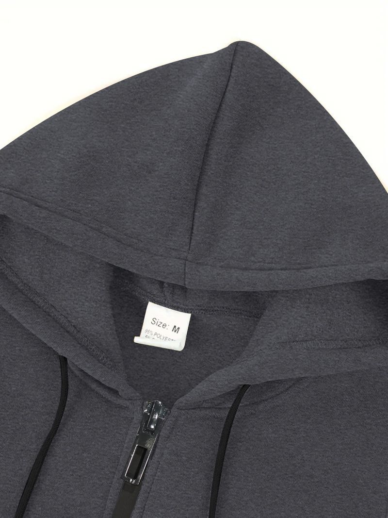 Herren-Set aus Tech-Fleece-Kapuzenpullover und Jogginghose – warmes Winter-Kapuzensweatshirt mit Reißverschluss und weich gefütterter Hose für Fitnessstudio, Laufen und Freizeit_voghion.com