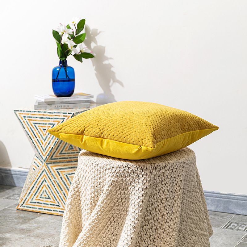 Nuovo cuscino per divano in velluto olandese semplice nordico tridimensionale con texture geometrica in rilievo_voghion.com