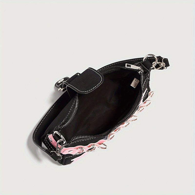 Punk Small Women's Unique Design Shoulder Bag Bag Bag Long Stick Sweet Cool Girl Style High End Armpit Bag 2025 New_voghion.com