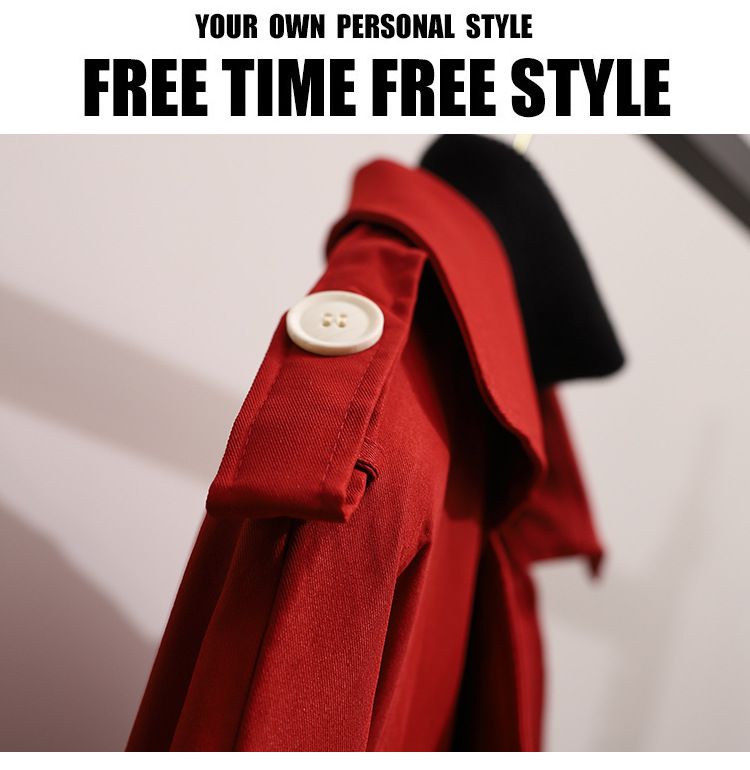 Trench da donna con cintura - Cappotto lungo oversize dalla vestibilità slim, elegante e giovanile, taglie forti, da ufficio e casual_voghion.com