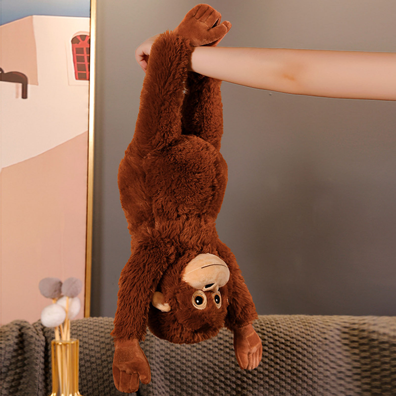 ToysMall Orangutan Papusa Perna Frumos Desene Animat Maimuta cu brate lungi Jucărie moale Companion Jucărie liniștitoare Papusa cu animale de pluș Jucărie de plus pentru copii_voghion.com
