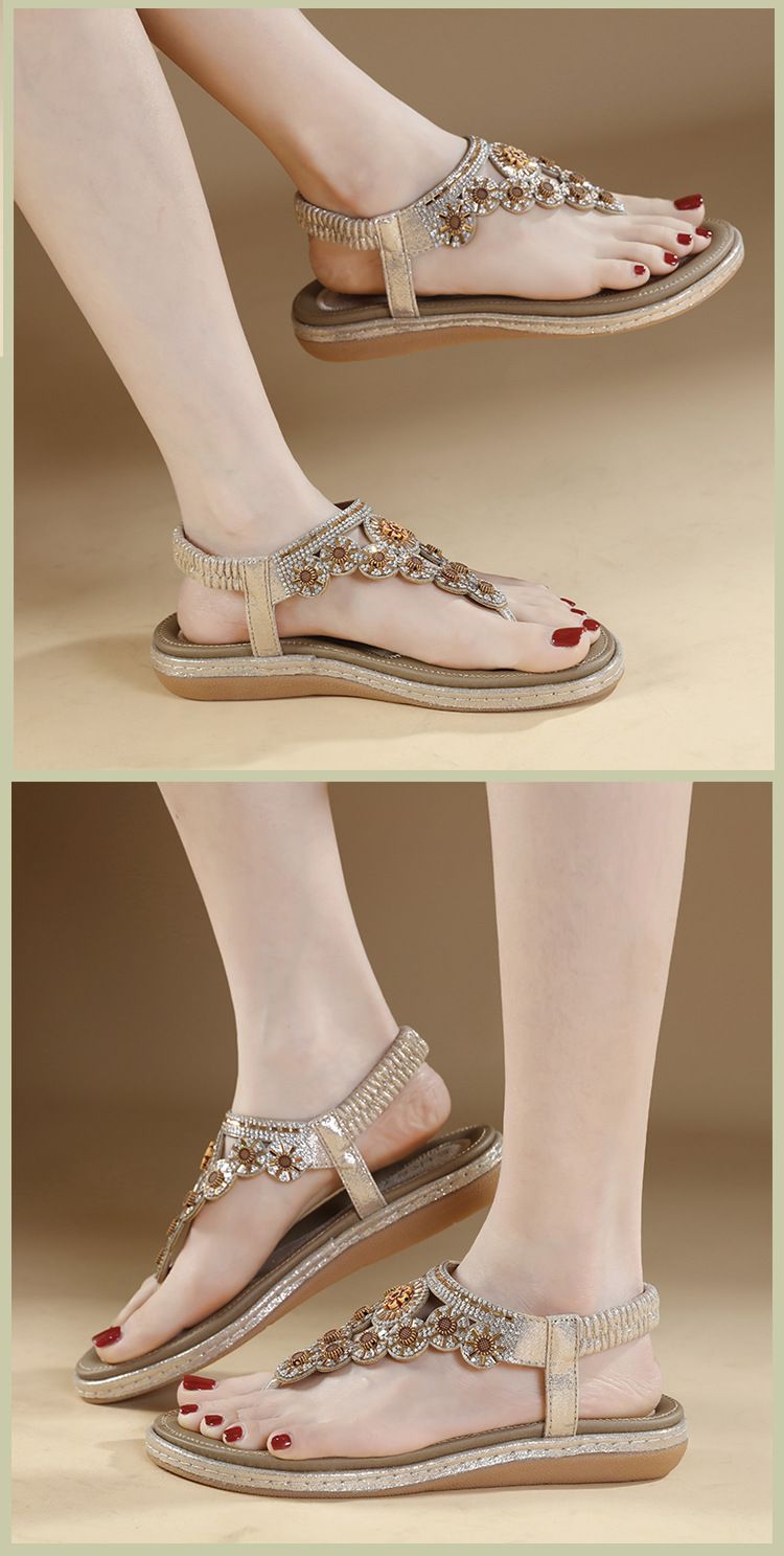 W676-7 New 2025 Flat Toe Clip-On Rhinestone Comfortable Sandals For Women_voghion.com