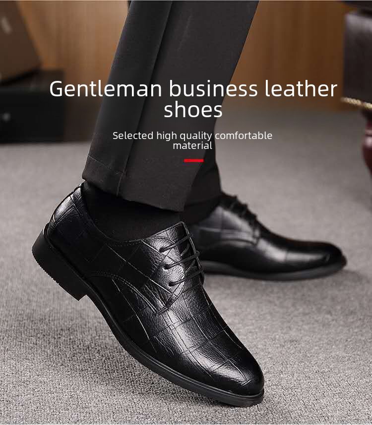 Novos sapatos masculinos de couro xadrez para negócios, sapatos sociais de tamanho grande, sapatos masculinos casuais para casamento_voghion.com