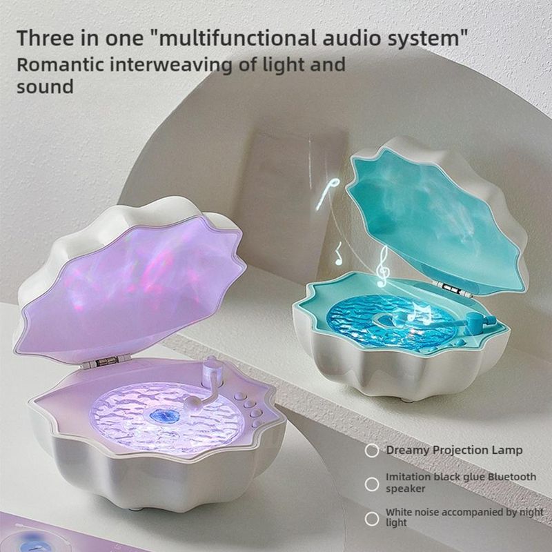 Kreativ Shell Light Kabellos Bluetooth Lautsprecher Héichqualitativ Subwoofer Schlofdekoratiounen Romantesch Kaddo fir_voghion.com