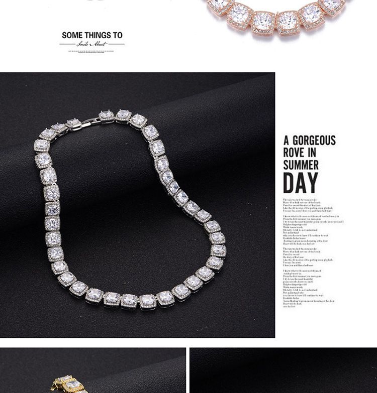 Sieraden Hip Hop Sugar Dames Nieuwe Populaire Zirkoon Cubaanse Ketting Armband Ketting_voghion.com