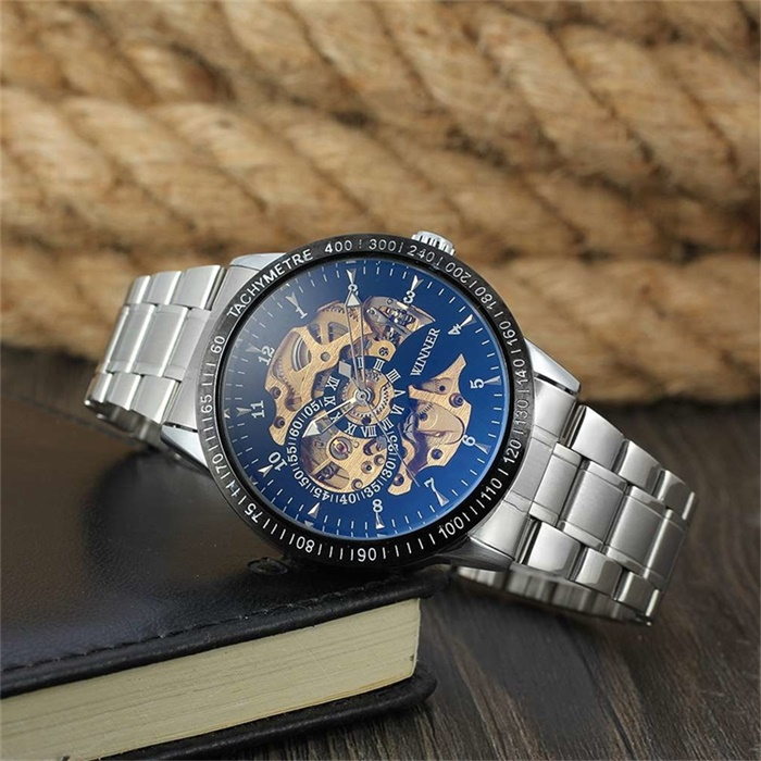 Fashion business leisure double-sided hollow dragon full automatic mechanical watch men's watch_voghion.com