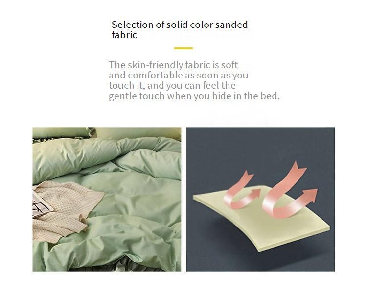 Gonna da letto piccola e fresca in stile principessa, set da quattro pezzi, copripiumino in pizzo sabbiato, biancheria da letto in stile coreano, 1,5 m, 1,8 m_voghion.com