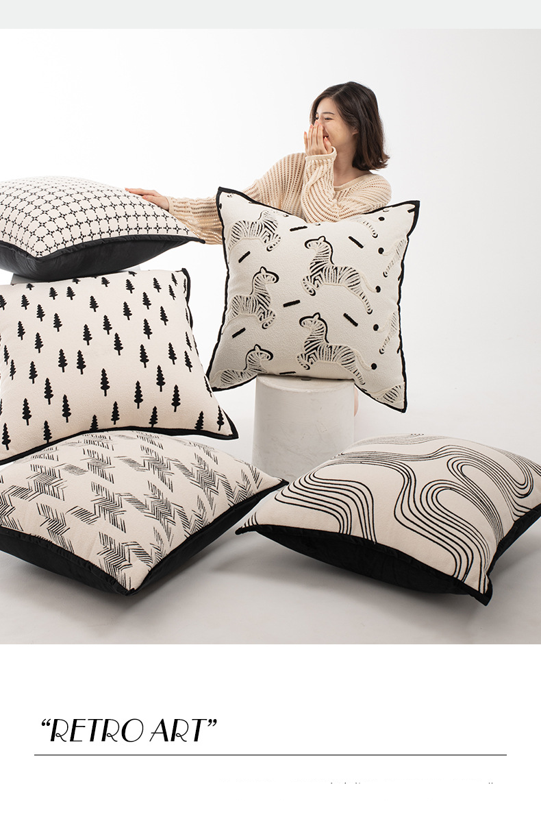 Luxury Throw Pillow Cover - Premium Sofa & Bed Cushion Case (No Insert Included High-End Fabric Minimalist Design Elegant Home Decor)_voghion.com