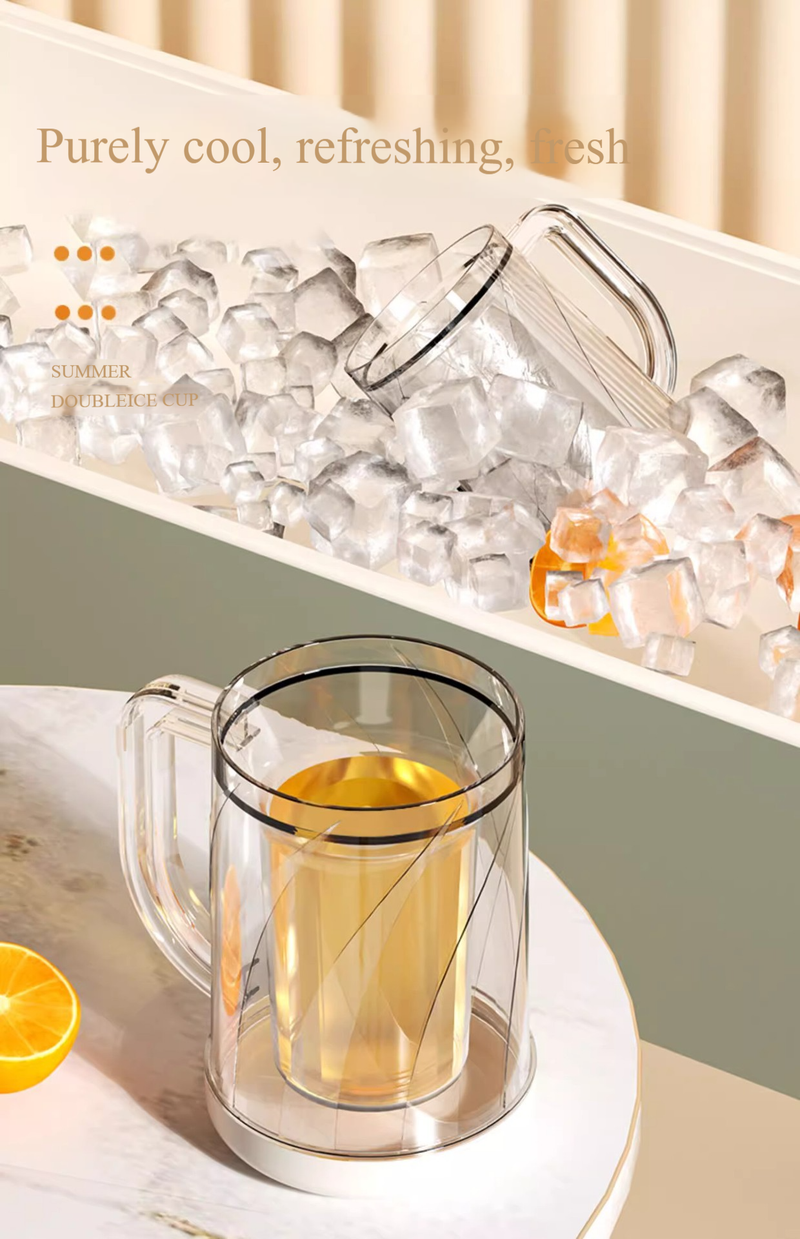 Boccale da birra congelabile a doppia parete di alta qualità - Tazza refrigerante con isolamento sottovuoto da 500 ml per bevande ghiacciate_voghion.com