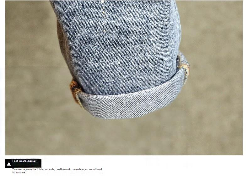 Jeans da uomo, pantaloni estivi, vestibilità slim, tendenza retrò, pantaloni lunghi casual primaverili e autunnali._voghion.com