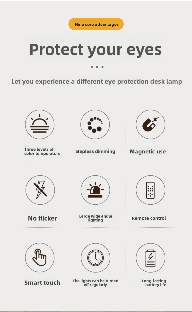 Lampada da scrivania a LED con telecomando - Luce da studio ricaricabile e regolabile, 3 modalità colore, dimmerabile per camera da letto/ufficio/dormitorio, alimentata a spina o a batteria_voghion.com