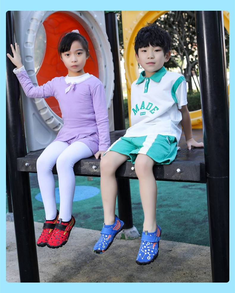 Kids' Quick-Dry Anti-Slip Water Shoes – Breathable Magic Strap Design For Beach, Pool & Outdoor Play_voghion.com