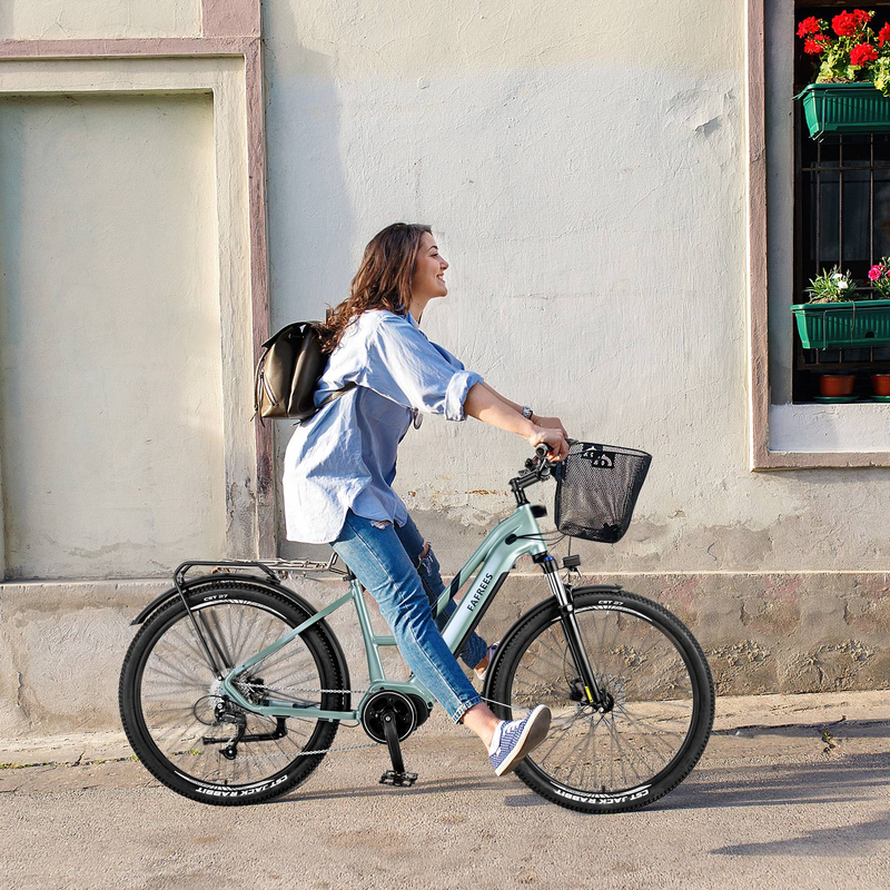 Vélo de trekking électrique Fafrees FM8 250 W 27,5 pouces à moteur central 522 Wh 14,5 Ah Assistance application_voghion.com