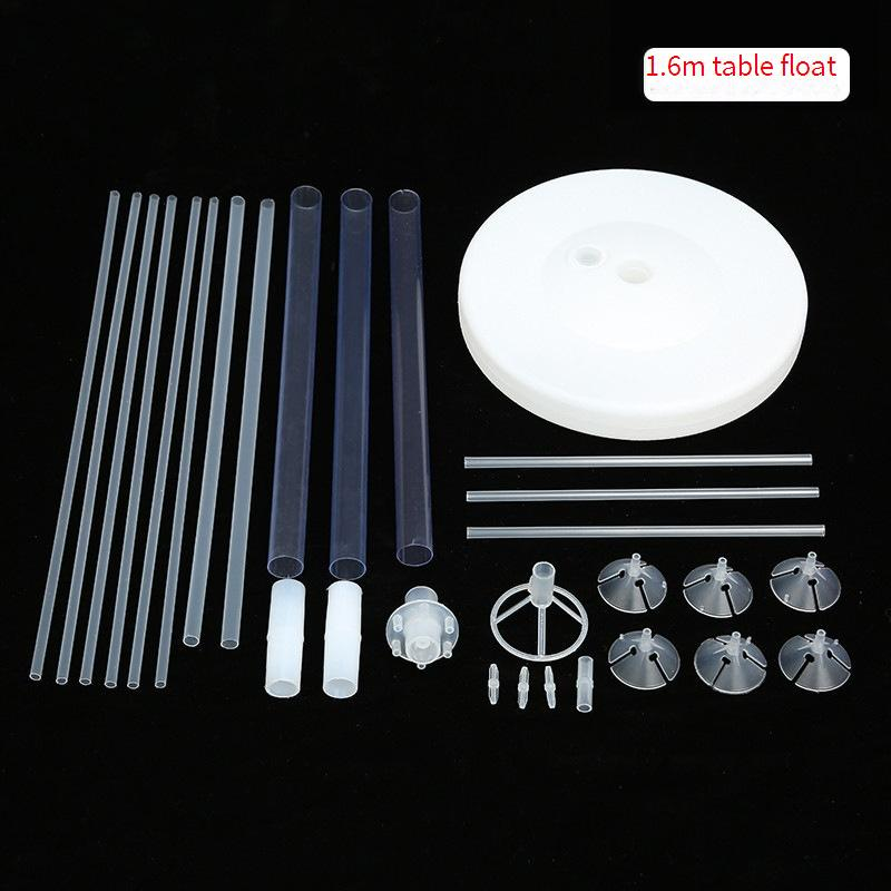 Clear Balloon Stand Holder For Table Decorations - Adjustable Height 1m/1.3m/1.6m - Wedding, Birthday, Party Balloon Arch Base (White & Red)_voghion.com