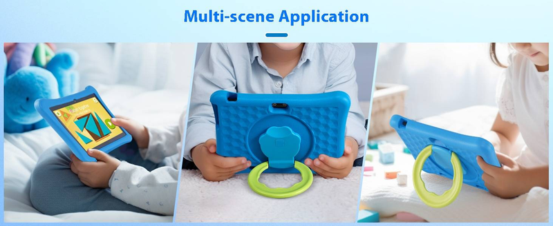 10,1-Zoll-Android-Tablet – Quad-Core, 4 GB RAM + 128 GB Speicher, Dual-SIM und WLAN, HD-IPS-Display, Bluetooth, GPS (Pink/Blau)_voghion.com
