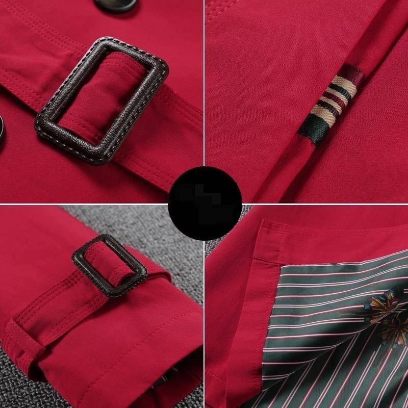 Women's Autumn Trench Coat Knee-Length Slim Fit Classic Style Plus Size Long Coat_voghion.com