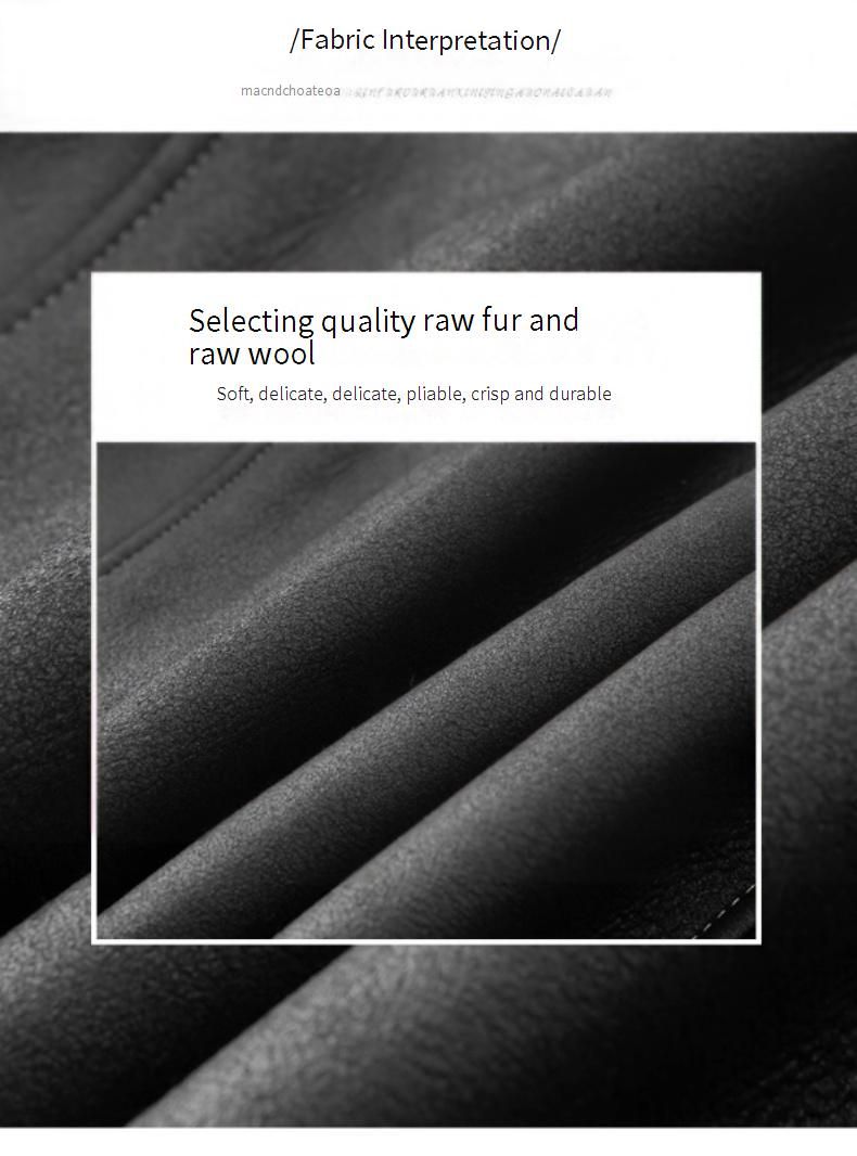 Genuine Shearling Leather Jacket – Men's Winter Coat With Raw Wool Lining (170-195, Black/Gray)_voghion.com