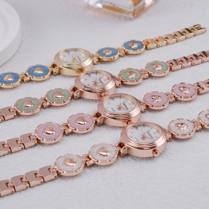 Damen-Quarzuhr, stilvoll und exquisit, runde Form, geeignet für geschäftliche und legere Anlässe, mit einem High-End-Gefühl_voghion.com