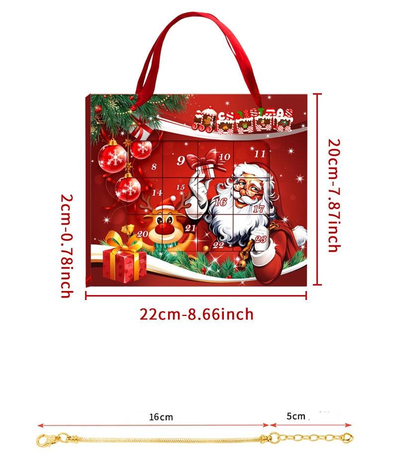 Creazione di gioielli natalizi, nuovi braccialetti creativi natalizi in scatola cieca, fatti a mano, fai da te, puzzle a 24 griglie, set di scatole regalo squisite_voghion.com