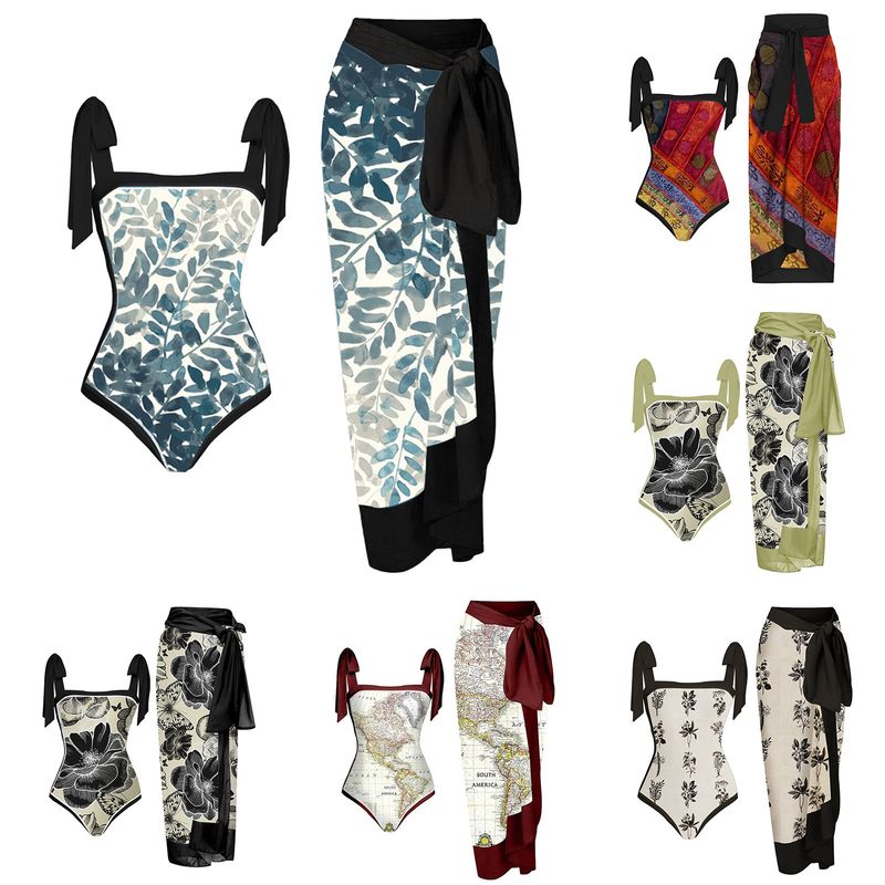 Vêtements pour femmes Maillot de bain une pièce conservateur couvrant le ventre Vacances Plage Source chaude Maillot de bain à manches courtes Bikini Bikini rétro_voghion.com