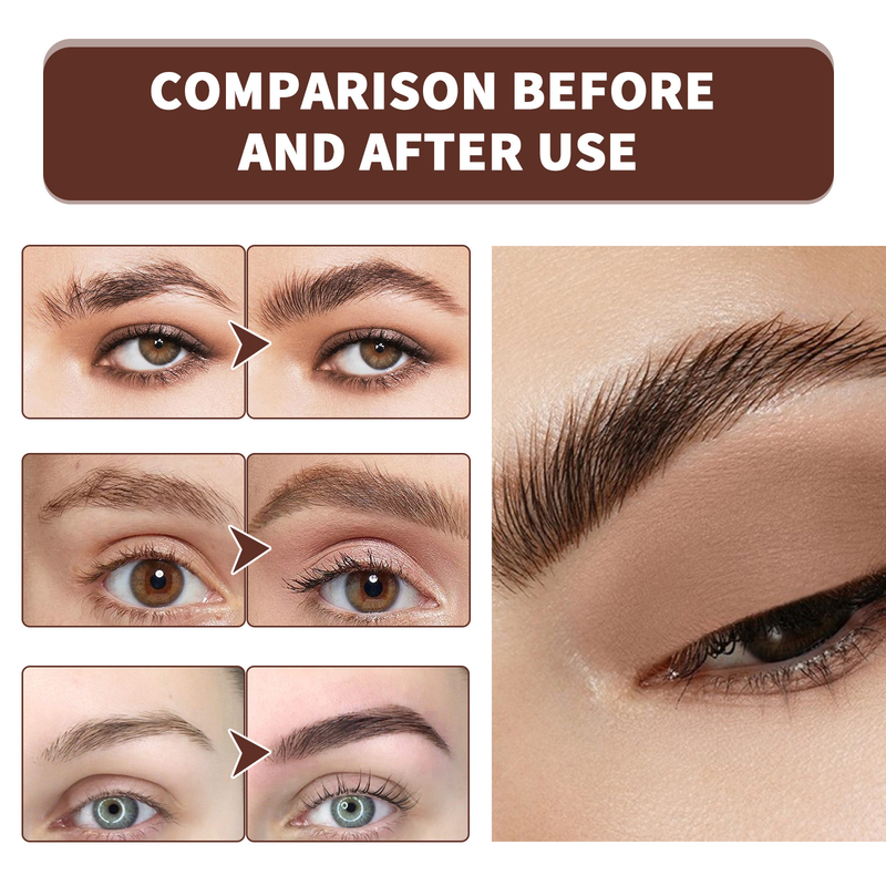 EELHOE Wenkbrauwvormset Hoogtepunten Wenkbrauwen Gelamineerd effect is niet gemakkelijk te verwijderen Make-up en natuurlijke driedimensionale wenkbrauwwas_voghion.com