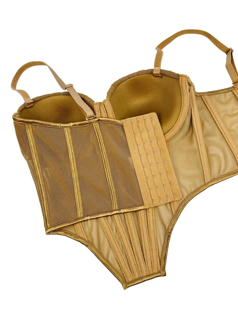 Women's Clothing Pleated Design Herringbone Bra High End Outer Wear Bra With Cup Pads Body Shaping Sling_voghion.com