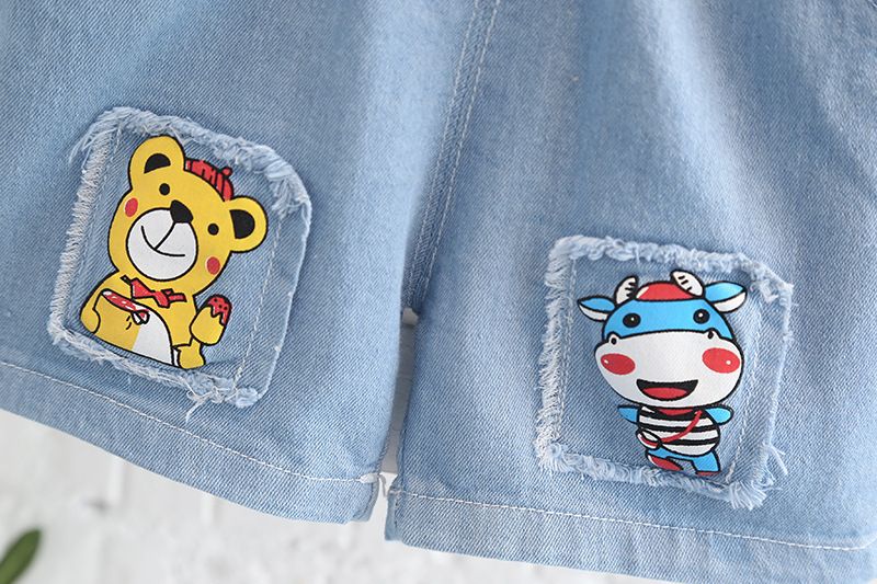 Boys' 2024 New Pure Cotton Short sleeved Baby Korean Edition Western Summer Two Piece Set Children's Fashion_voghion.com