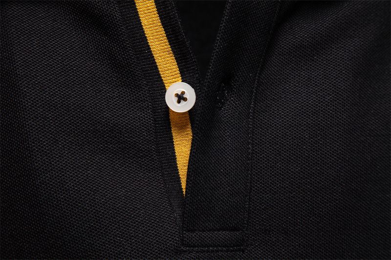 Polo à manches longues et revers pour homme, couleur unie, décontracté, polyvalent, de haute qualité, collection automne 2025_voghion.com