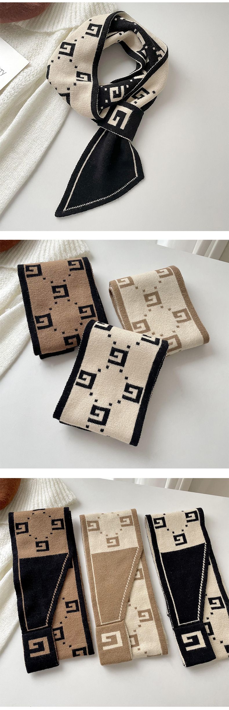 Sciarpe da donna, sciarpa per le orecchie da donna in autunno e inverno, versione coreana, perfetta per le persone pigre, ispessita e calda, sciarpa incrociata sulla vertebra cervicale_voghion.com
