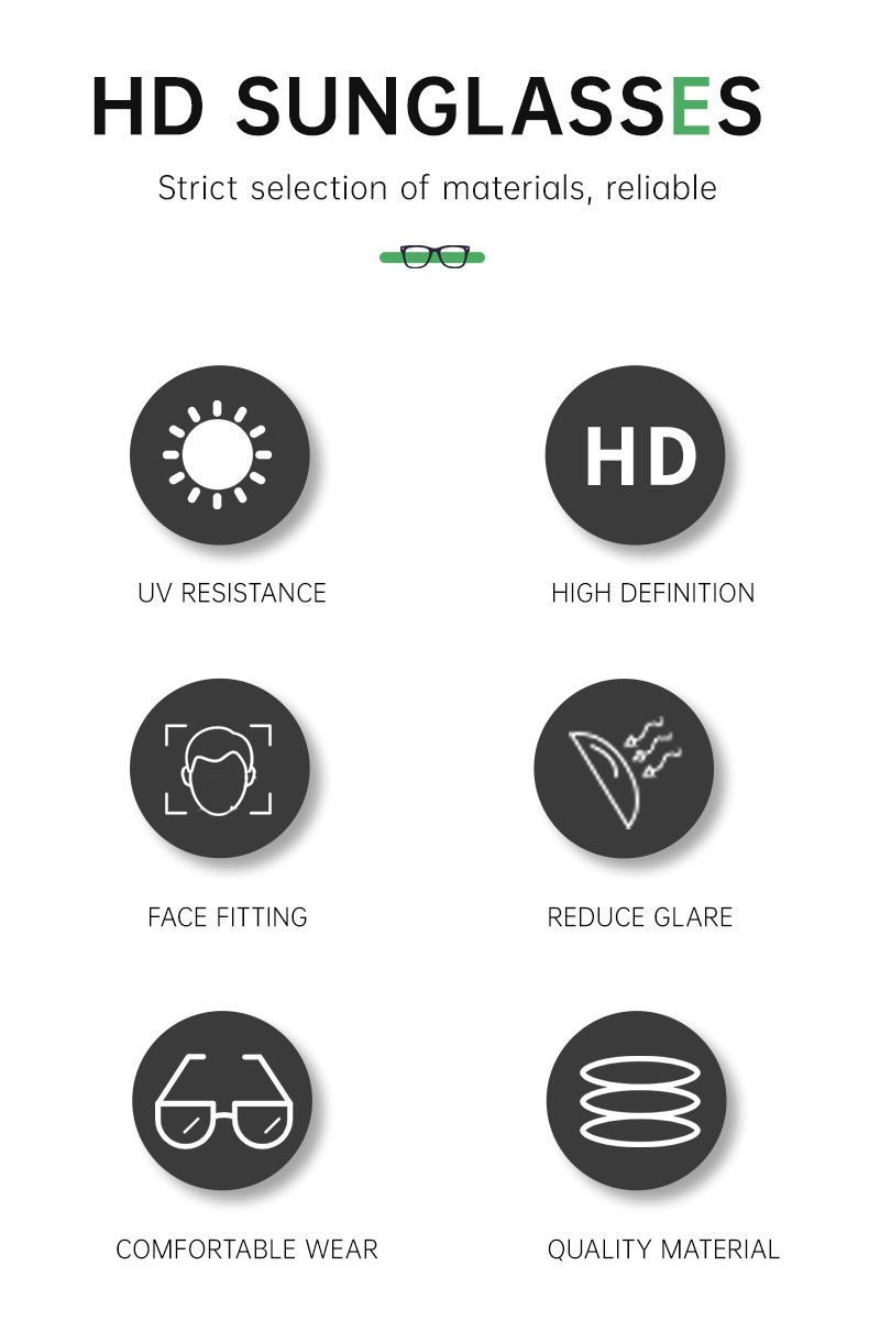 Occhiali da sole da uomo con montatura quadrata grande, occhiali da sole da uomo con protezione solare di alta qualità_voghion.com